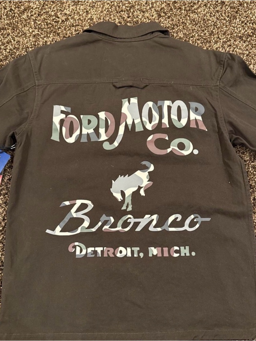 Ford Bronco Long Sleeve Shirt with Multicolor Camo Logo